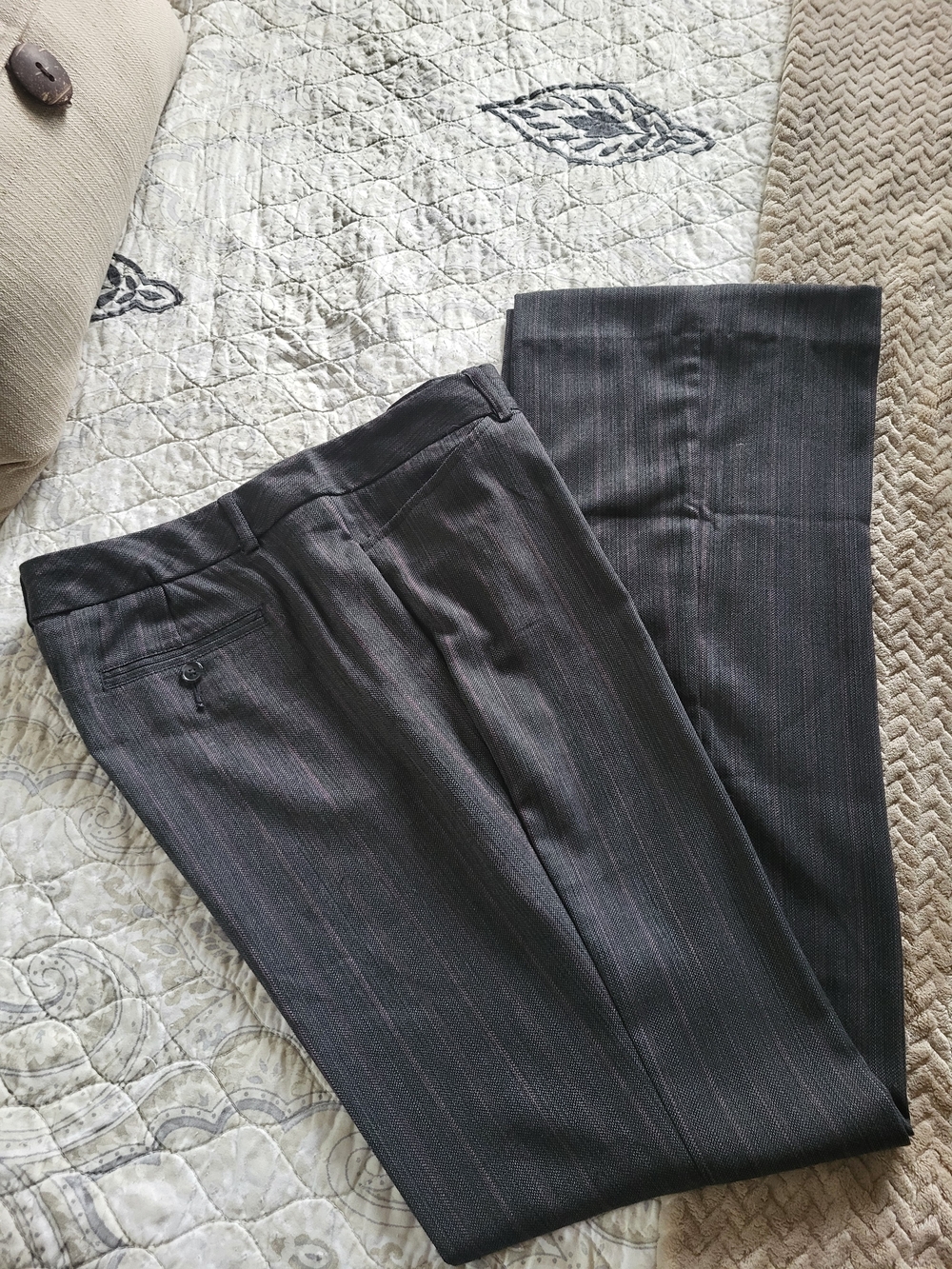 NWOT Worthington Dark Gray Pinstripe Dress Trousers